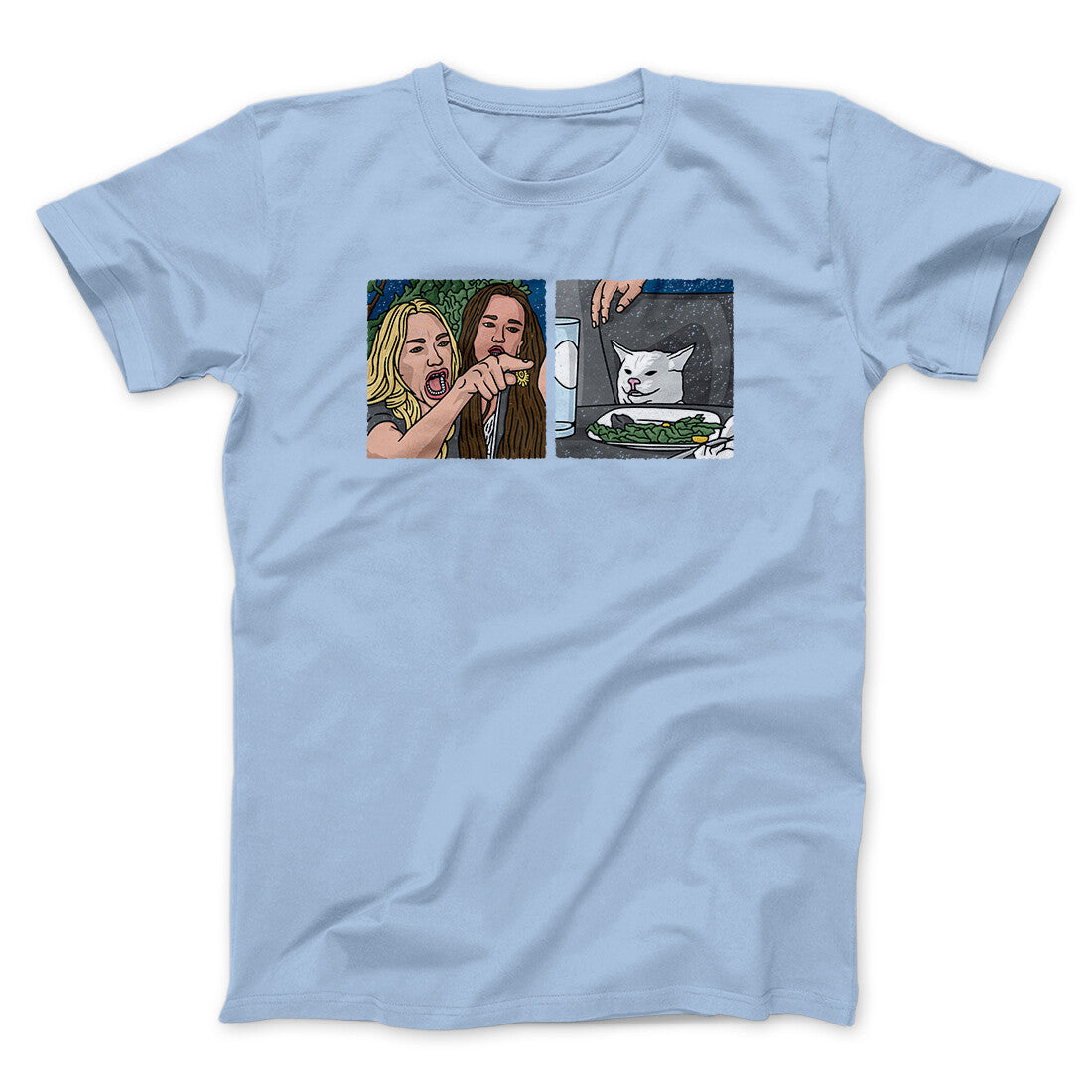 Woman Yelling At A Cat Meme Funny Men/Unisex T-Shirt | Funny Shirt from Famous In Real Life