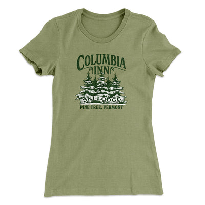 Columbia Inn Women's T-Shirt Light Olive | Funny Shirt from Famous In Real Life