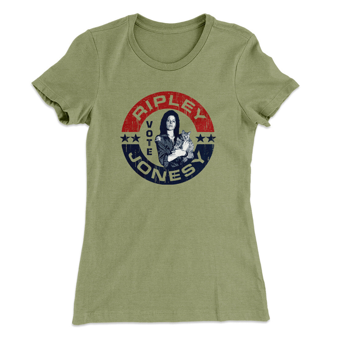 Vote Ripley Jonesy Women's T-Shirt Light Olive | Funny Shirt from Famous In Real Life