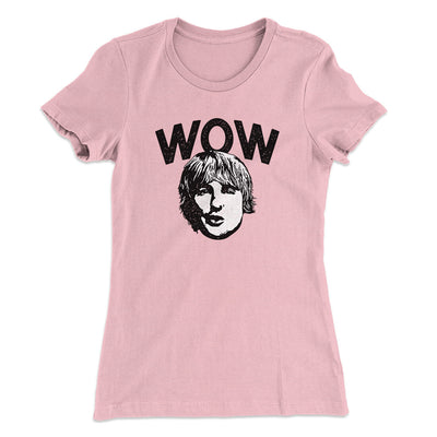 Wow Women's T-Shirt Light Pink | Funny Shirt from Famous In Real Life