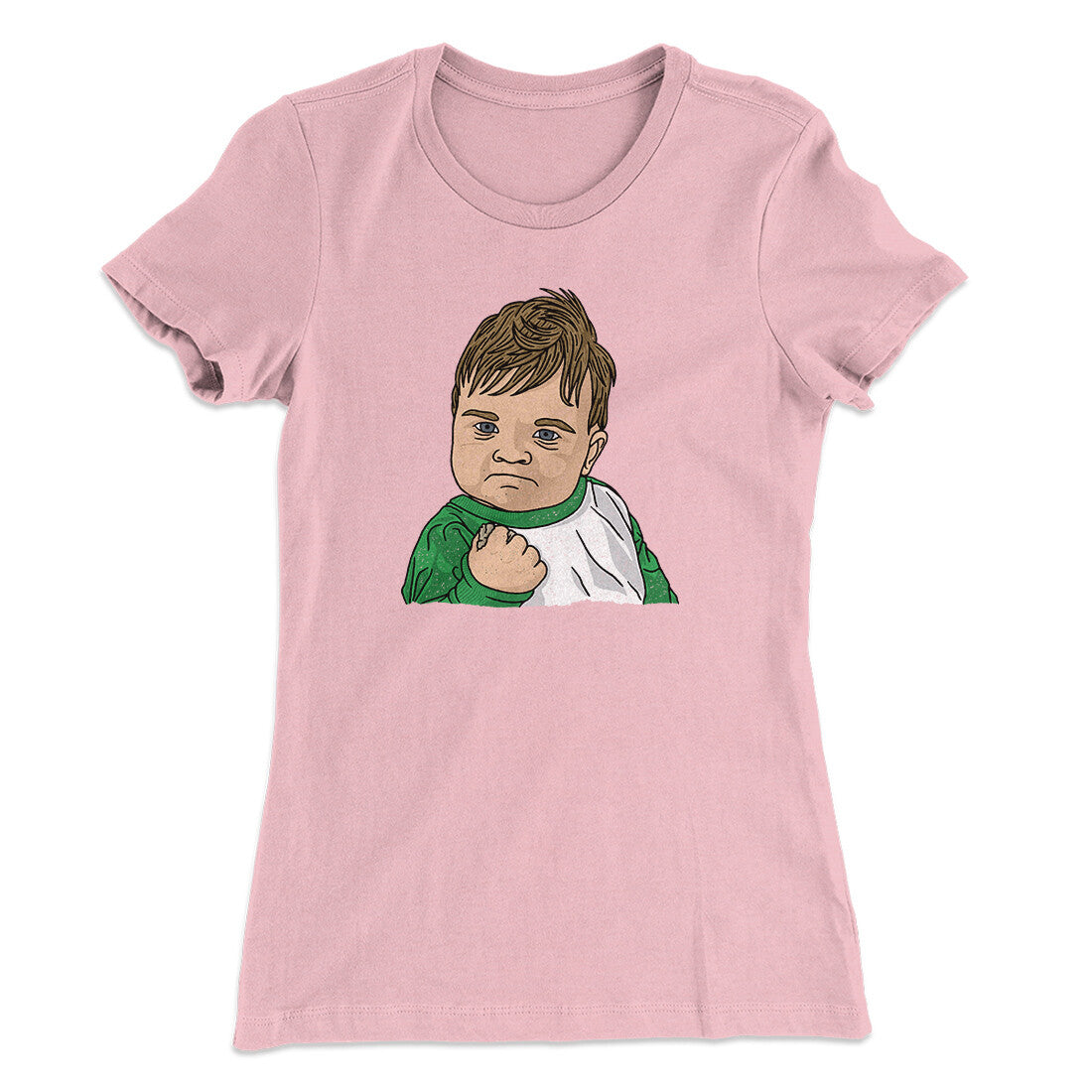 Success Kid Meme Funny Women's T-Shirt Light Pink | Funny Shirt from Famous In Real Life