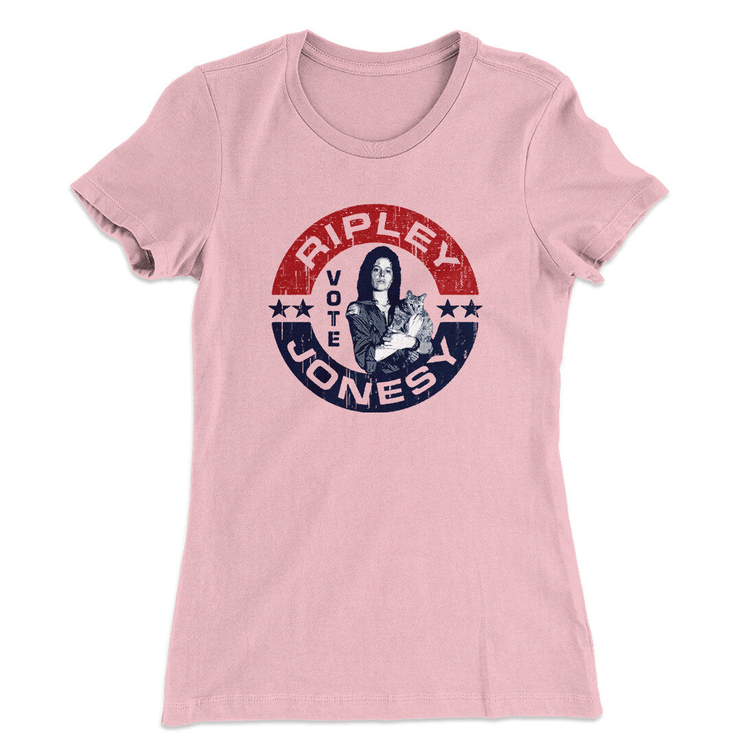Vote Ripley Jonesy Women's T-Shirt Light Pink | Funny Shirt from Famous In Real Life