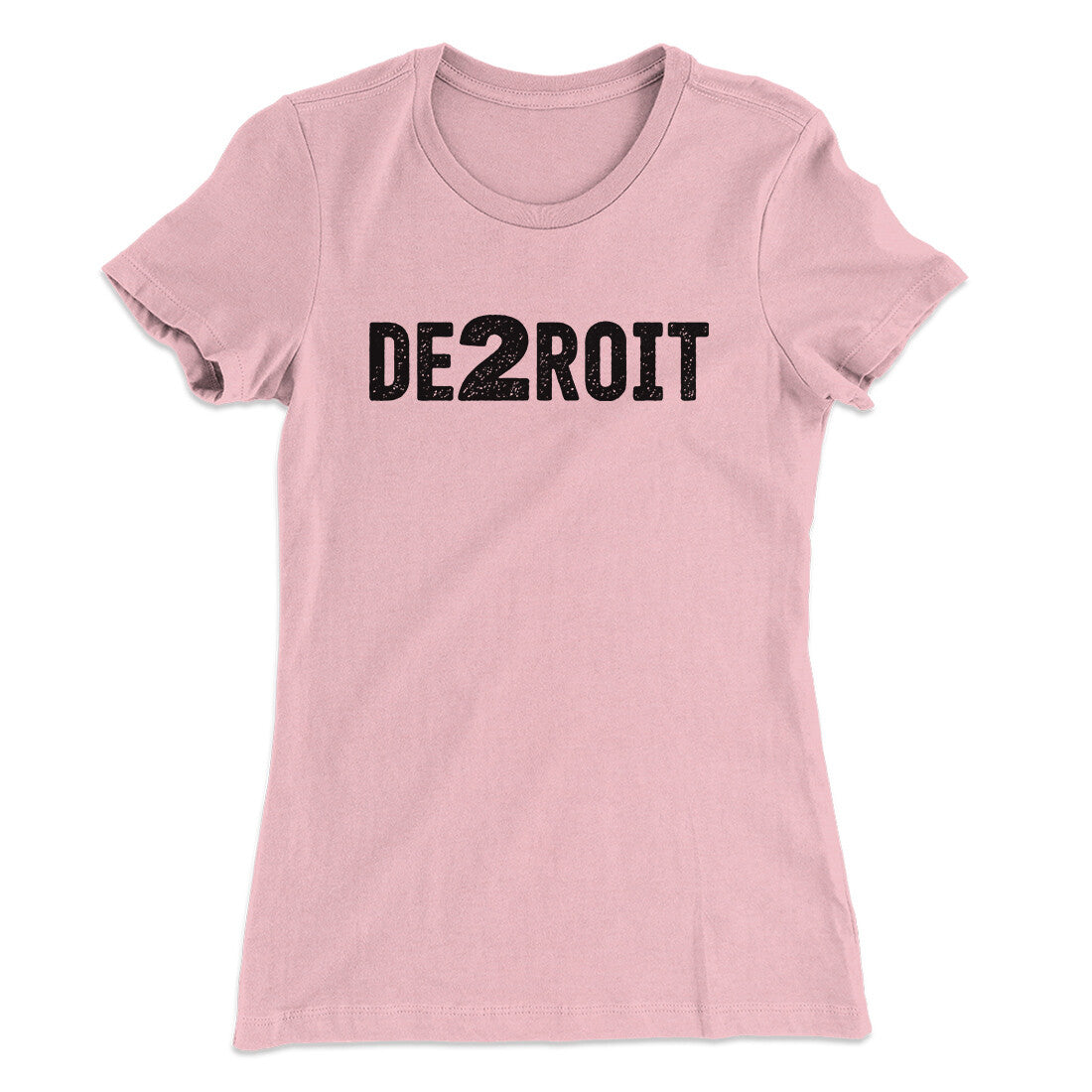 De2Roit Women's T-Shirt Light Pink | Funny Shirt from Famous In Real Life