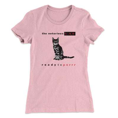 The Notorious Cat Women's T-Shirt Light Pink | Funny Shirt from Famous In Real Life