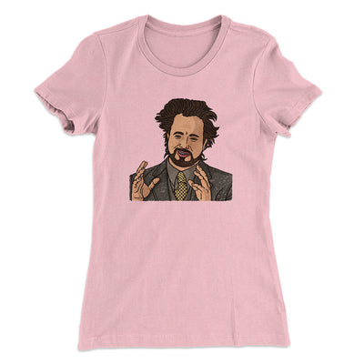 Alien Guy Meme Funny Women's T-Shirt Light Pink | Funny Shirt from Famous In Real Life