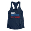 Beer, Barbecue, Fireworks Women's Racerback Tank Midnight Navy | Funny Shirt from Famous In Real Life