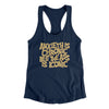 Anxiety Is Chronic But The Ass Is Iconic Women's Racerback Tank Midnight Navy | Funny Shirt from Famous In Real Life