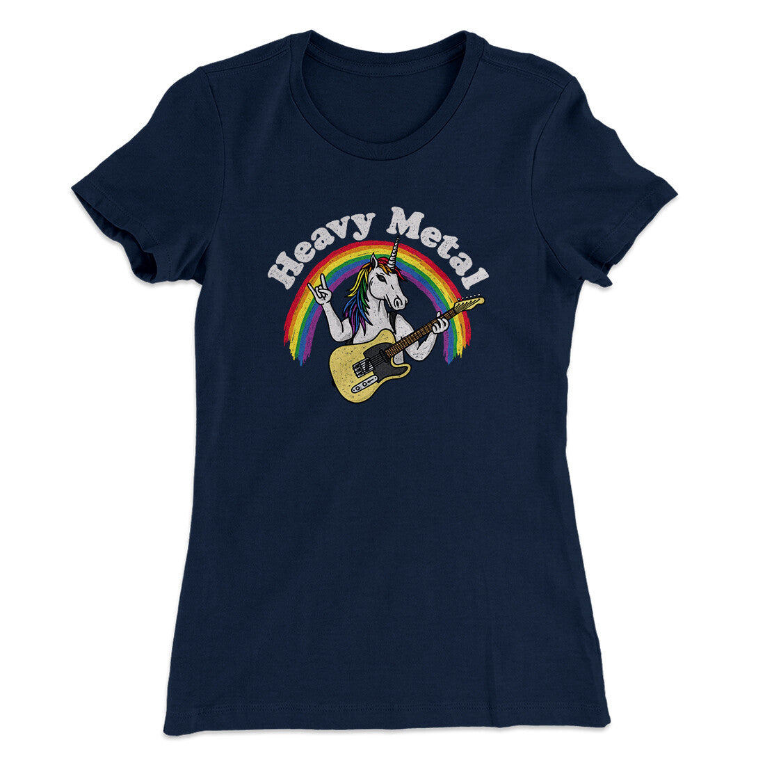 Heavy Metal Women's T-Shirt Midnight Navy | Funny Shirt from Famous In Real Life