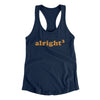 Alright Cubed Women's Racerback Tank Midnight Navy | Funny Shirt from Famous In Real Life