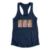 Blinking Guy Meme Funny Women's Racerback Tank Midnight Navy | Funny Shirt from Famous In Real Life