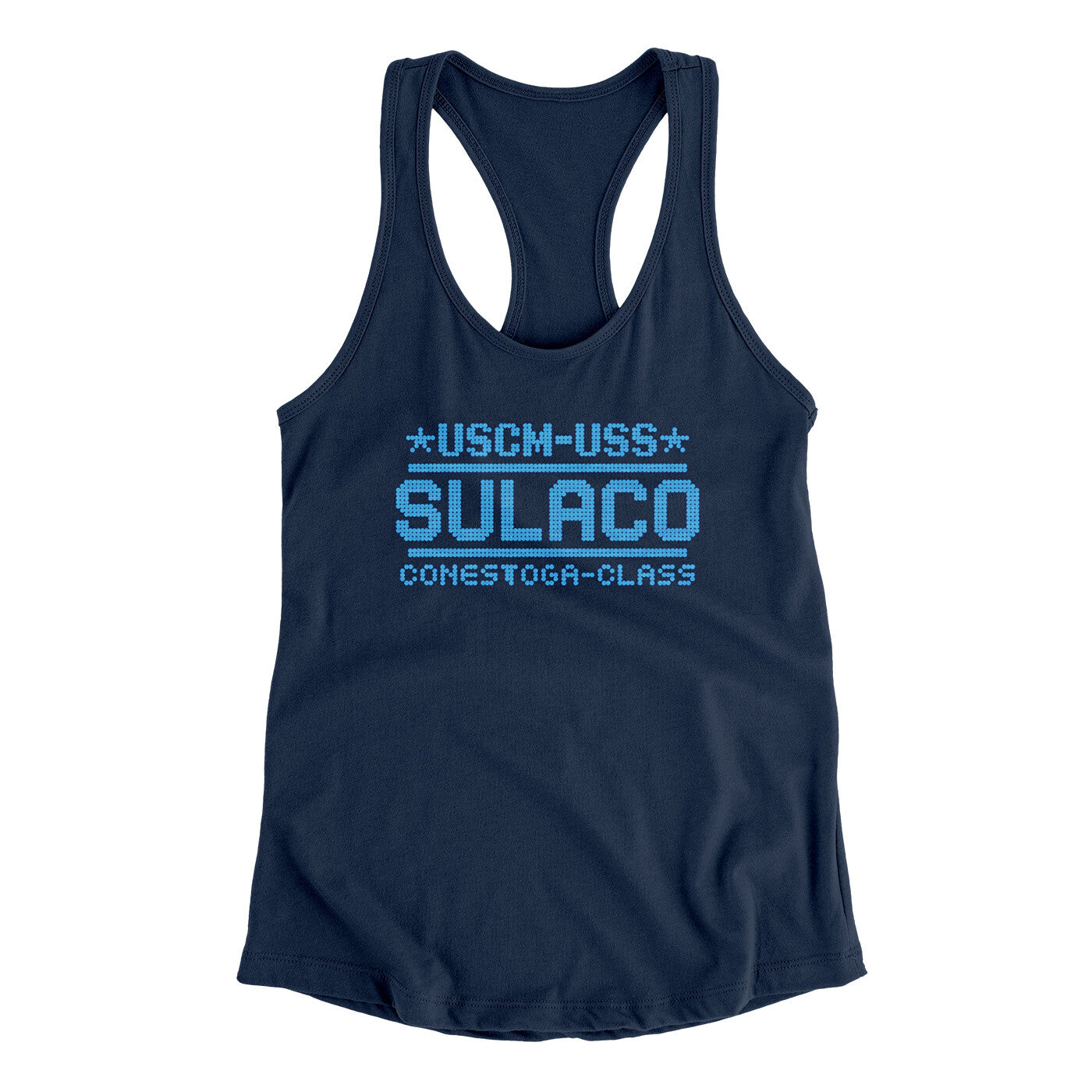 Uss Sulaco Women's Racerback Tank Midnight Navy | Funny Shirt from Famous In Real Life