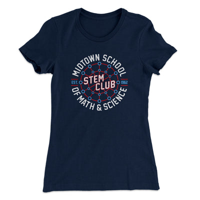 Midtown School Of Math And Science Stem Club Women's T-Shirt Midnight Navy | Funny Shirt from Famous In Real Life