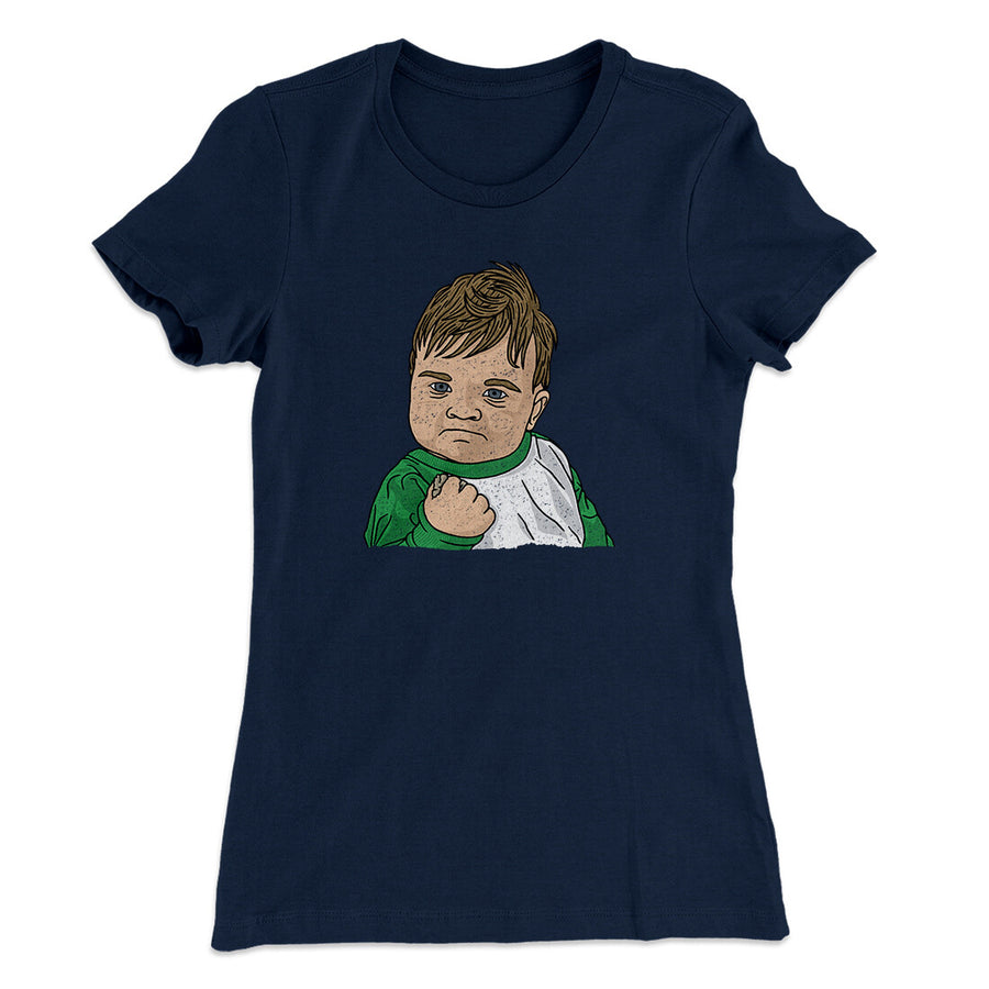 Success Kid Meme Funny Women's T-Shirt Midnight Navy | Funny Shirt from Famous In Real Life