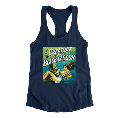 Creature Of The Black Lagoon Women's Racerback Tank Midnight Navy | Funny Shirt from Famous In Real Life