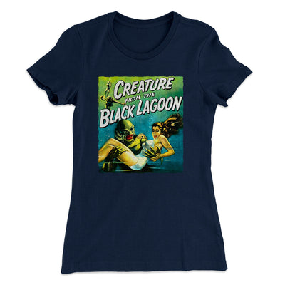 Creature Of The Black Lagoon Women's T-Shirt Midnight Navy | Funny Shirt from Famous In Real Life