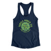 Turtle Power Co. Women's Racerback Tank Midnight Navy | Funny Shirt from Famous In Real Life