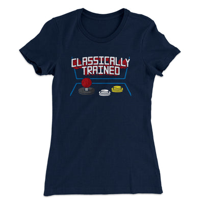 Classically Trained Funny Women's T-Shirt Midnight Navy | Funny Shirt from Famous In Real Life