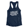 Surely Not Everyone Was Kung Fu Fighting Funny Women's Racerback Tank Midnight Navy | Funny Shirt from Famous In Real Life