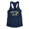 Wooden Spoon Survivor Women's Racerback Tank Midnight Navy | Funny Shirt from Famous In Real Life