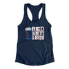 Red White And Brew Women's Racerback Tank Midnight Navy | Funny Shirt from Famous In Real Life