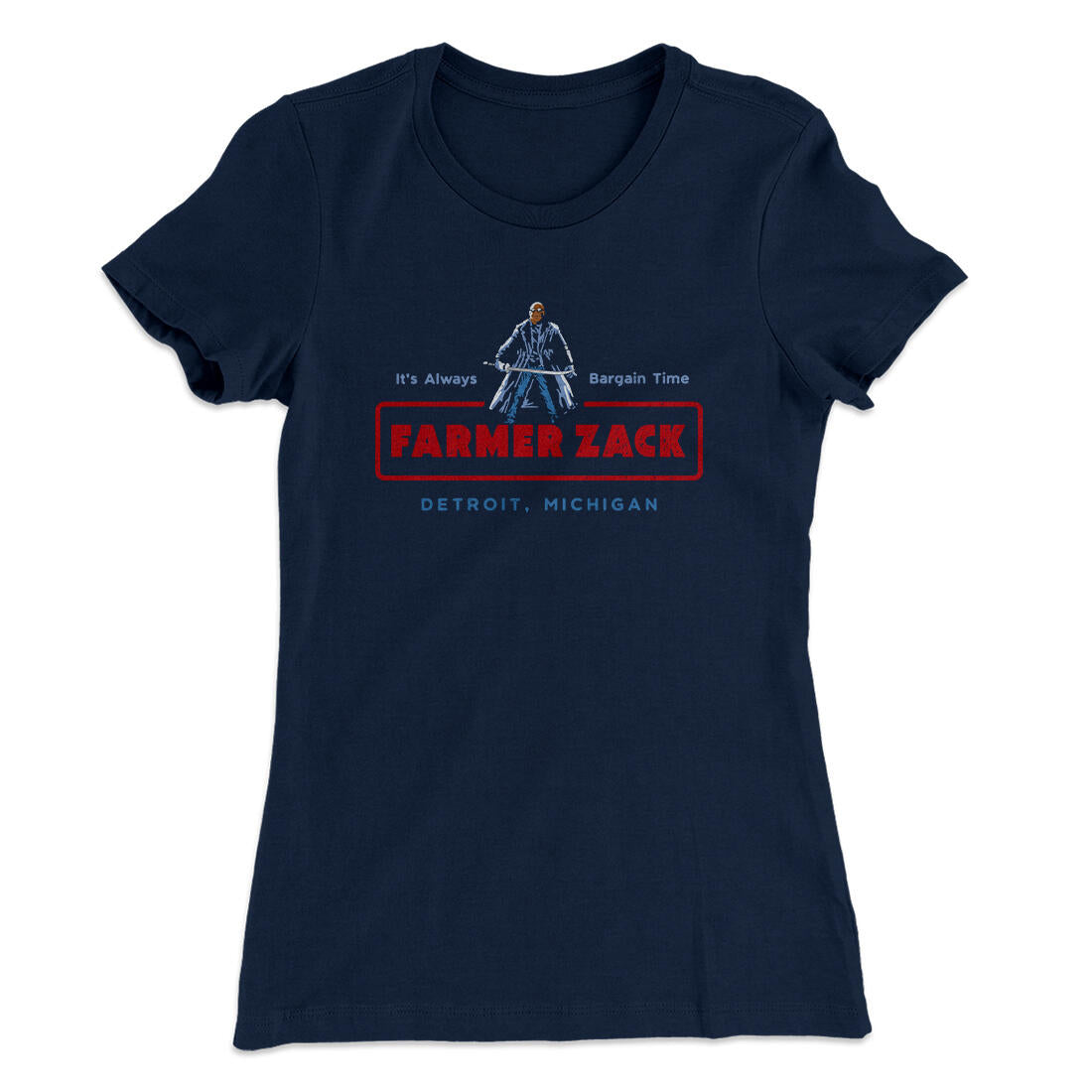 Farmer Zack Women's T-Shirt Midnight Navy | Funny Shirt from Famous In Real Life