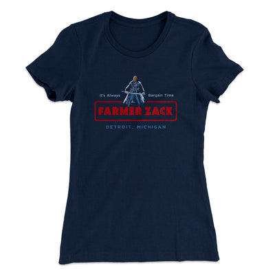 Farmer Zack Women's T-Shirt Midnight Navy | Funny Shirt from Famous In Real Life