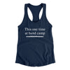 This One Time At Band Camp Women's Racerback Tank Midnight Navy | Funny Shirt from Famous In Real Life