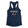Make Orwell Fiction Again Women's Racerback Tank Midnight Navy | Funny Shirt from Famous In Real Life