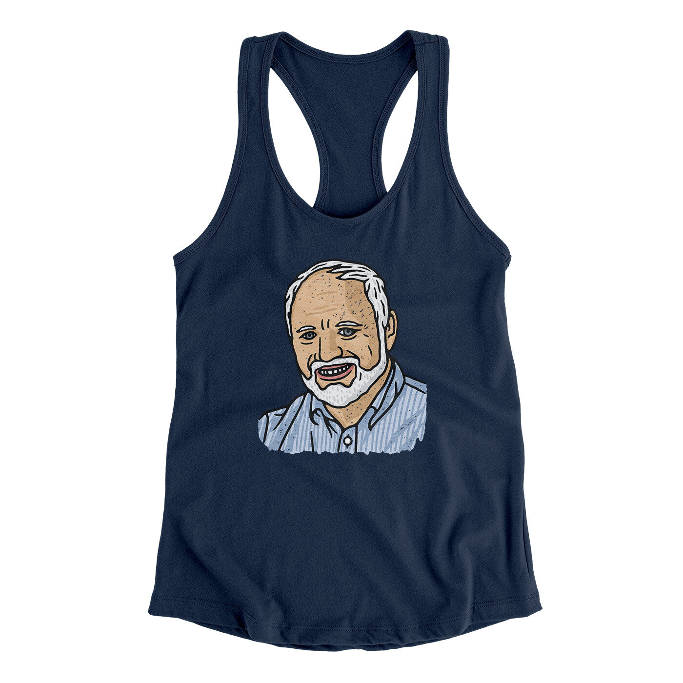 Hide The Pain Harold Funny Women's Racerback Tank | Funny Shirt from Famous In Real Life