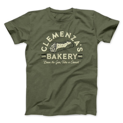 Clemenza’s Bakery Men/Unisex T-Shirt Military Green | Funny Shirt from Famous In Real Life