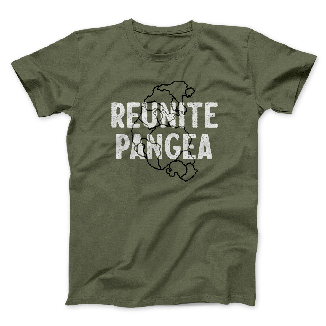 Reunite Pangea Men/Unisex T-Shirt Military Green | Funny Shirt from Famous In Real Life