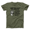 Things Rick Astley Would Never Do Men/Unisex T-Shirt Military Green | Funny Shirt from Famous In Real Life