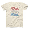 Usa Usa Usa Men/Unisex T-Shirt Natural | Funny Shirt from Famous In Real Life