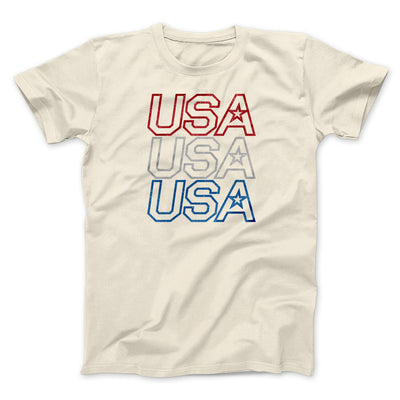 Usa Usa Usa Men/Unisex T-Shirt Natural | Funny Shirt from Famous In Real Life