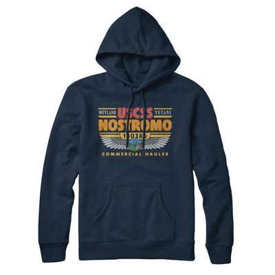 Uscss Nostromo Hoodie Navy Blue | Funny Shirt from Famous In Real Life