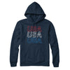 Usa Usa Usa Hoodie Navy Blue | Funny Shirt from Famous In Real Life