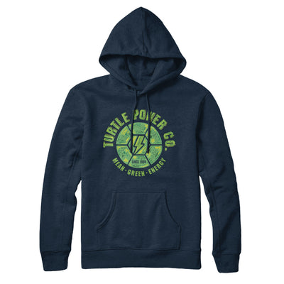 Turtle Power Co. Hoodie Navy Blue | Funny Shirt from Famous In Real Life