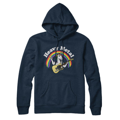 Heavy Metal Hoodie Navy Blue | Funny Shirt from Famous In Real Life