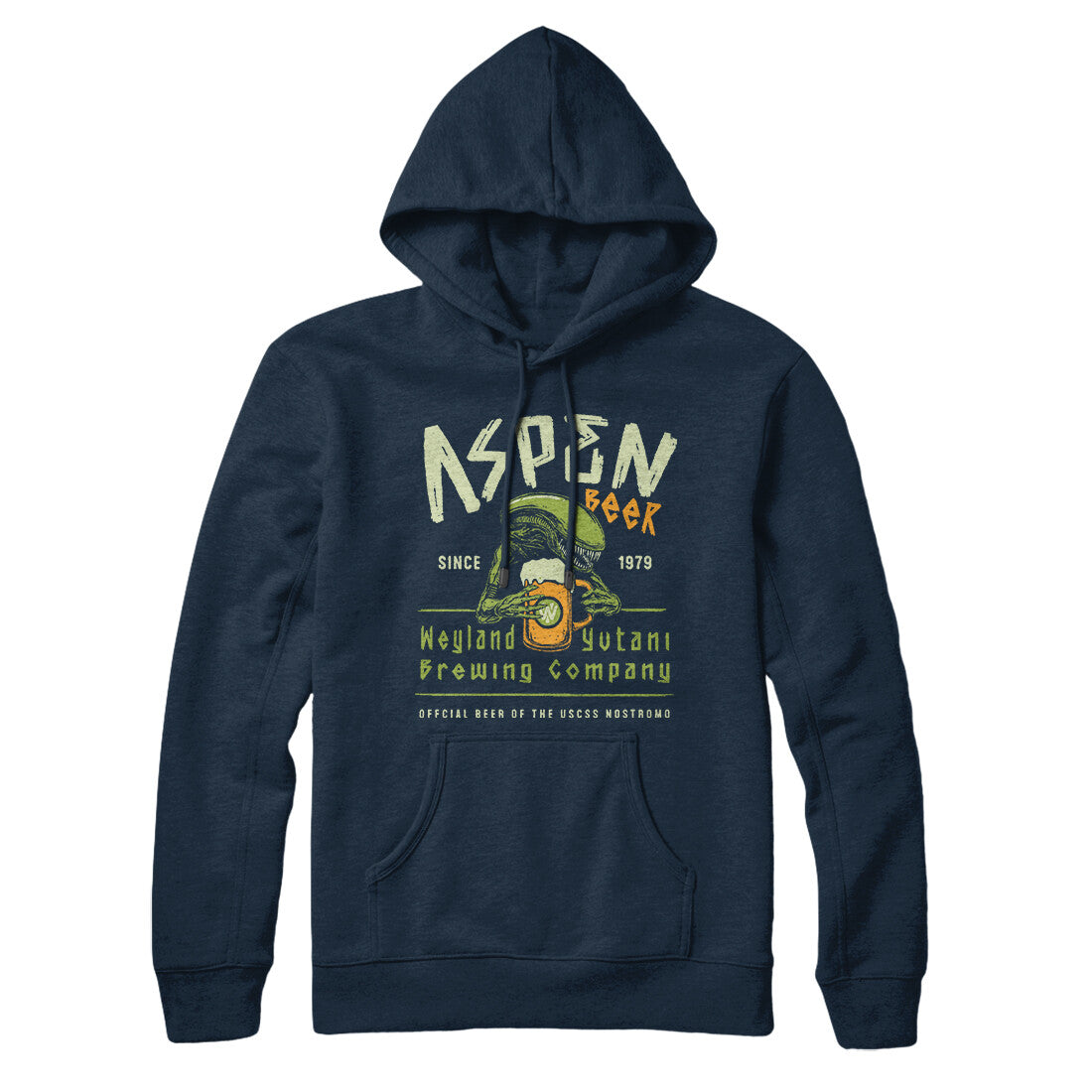 Aspen Beer Hoodie Navy Blue | Funny Shirt from Famous In Real Life