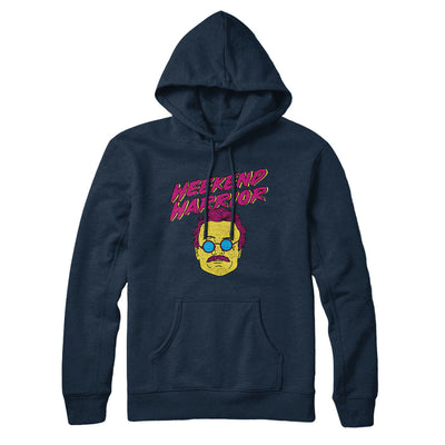 Weekend Warrior Hoodie Navy Blue | Funny Shirt from Famous In Real Life