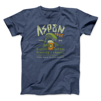 Aspen Beer Men/Unisex T-Shirt Navy Heather | Funny Shirt from Famous In Real Life