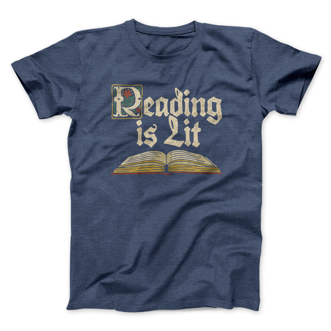 Reading Is Lit Men/Unisex T-Shirt | Funny Shirt from Famous In Real Life