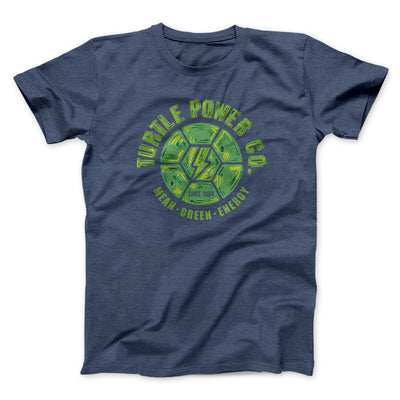Turtle Power Co. Men/Unisex T-Shirt Navy Heather | Funny Shirt from Famous In Real Life