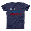Beer, Barbecue, Fireworks Men/Unisex T-Shirt Navy | Funny Shirt from Famous In Real Life