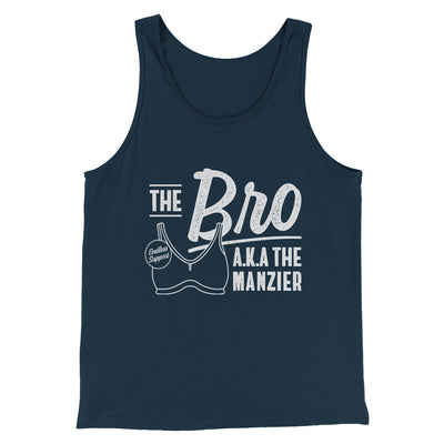 The Bro Aka Manzier Men/Unisex Tank Top Navy | Funny Shirt from Famous In Real Life