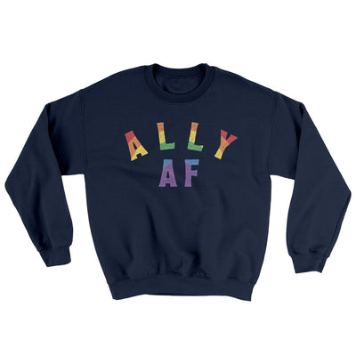 Ally Af Ugly Sweater Navy | Funny Shirt from Famous In Real Life