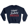 Happy Birthday America Ugly Sweater Navy | Funny Shirt from Famous In Real Life