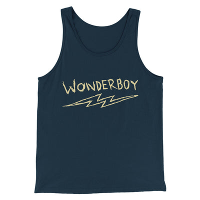 Wonderboy Men/Unisex Tank Top Navy | Funny Shirt from Famous In Real Life