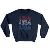 Usa Usa Usa Ugly Sweater Navy | Funny Shirt from Famous In Real Life
