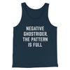 Negative Ghostrider The Pattern Is Full Men/Unisex Tank Top Navy | Funny Shirt from Famous In Real Life